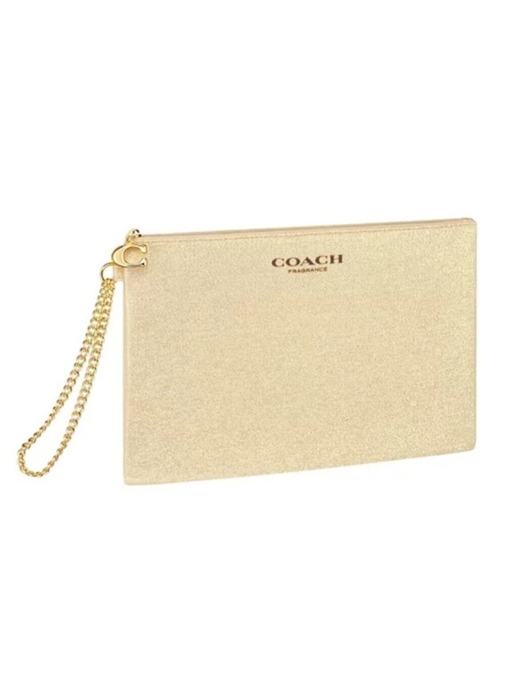 Coach Gold Evening Wristlet Pouch Cosmetic Bag